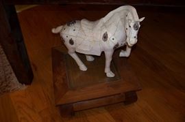 One of a pair, faux ivory