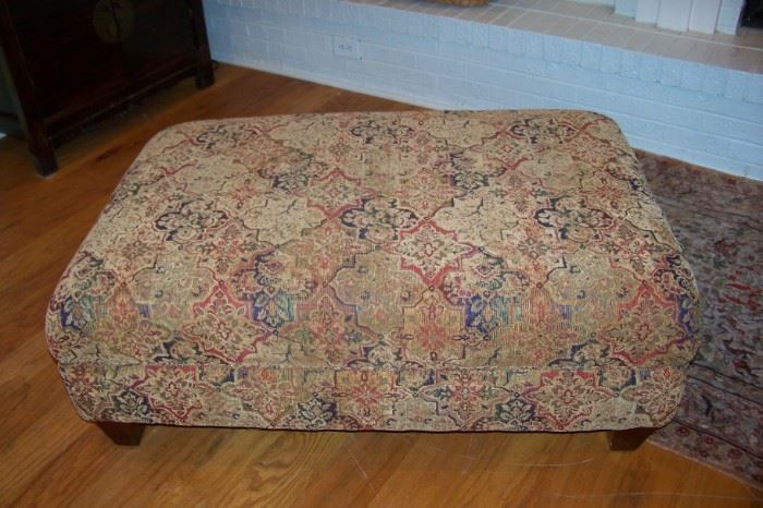 Upholstered large ottoman