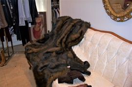 Faux fur throw