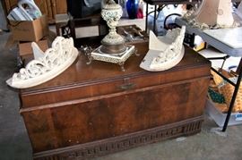Cedar chest in garage