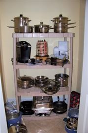 Kitchen pots and pans, appliances