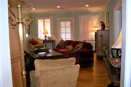 View of front room from large den