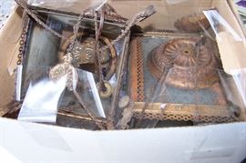 Pair antique hanging lanterns