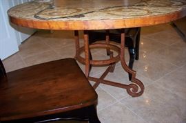 Iron base of table