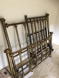 Antique brass beds...two twins, one full size 