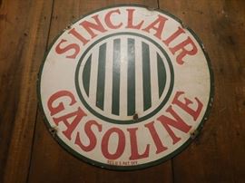 Early Porcelain 24" Sinclair Gasoline Sign(Double Sided)