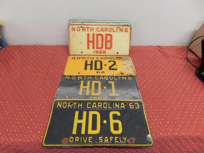 Custom Vintage North Carolina License Plates