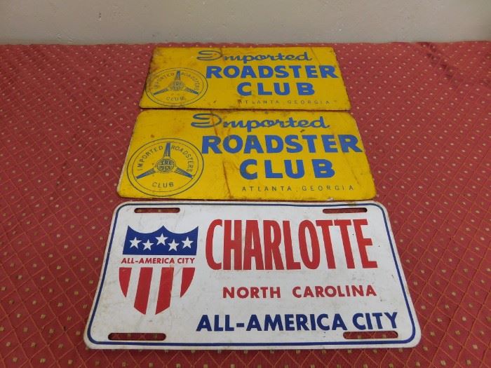 Atlanta Georgia Imported Roadster Club Plates/Tag