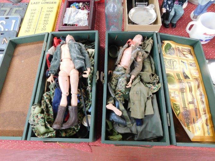 Two G.I. Joe Figures and Accessories in Footlockers