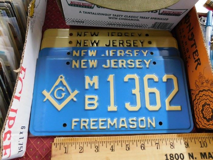 New Jersey Masonic License Plates