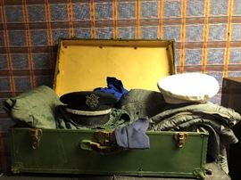 Military Trunk, Flight Gear, and Hats