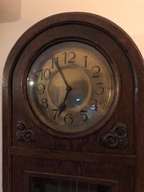 Antique German Coffin Case Grandfather Clock