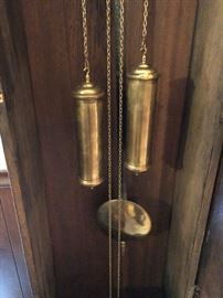 Antique German Coffin Case Grandfather Clock