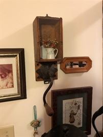 Antique Wall Mount Coffee Grinder