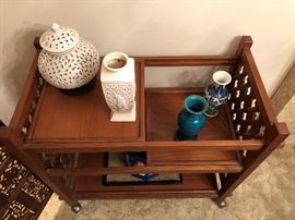 MCM Teak Wood Bar Cart