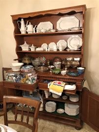 Antique Side Board with Plate Display