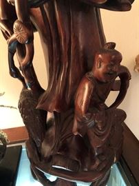 Hand Carved Mahogany Oriental Carving