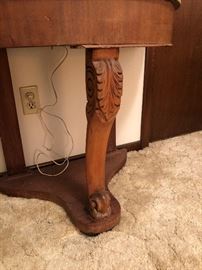 Victorian Half Moon Marble Topped Hall Table