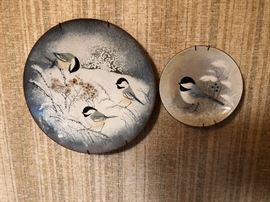 Norman Brumm Enamel on Copper Bird Art