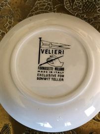 Vintage Velieri Fornasetti Milano Coasters for Bonwit Teller - Set of 8