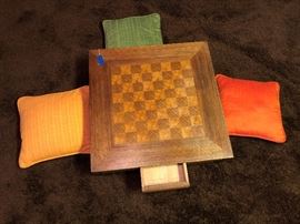 Floor Gaming Table with Pillow Seats