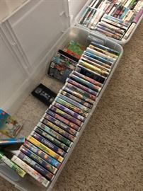 Lots of VHS movies including Disney