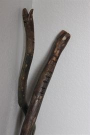 Snake Carved Walking Sticks