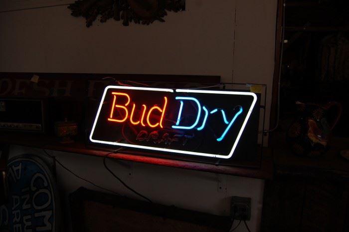 One of several neon signs