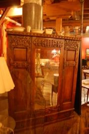 Antique "knock-down" armoire cabinet