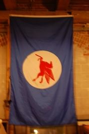 Vintage Mobil pegasus advertising flag, banner