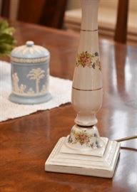 Small Floral Table Lamps (Pair)