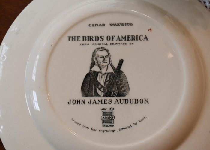 John James Audubon Dinner Plates (Colored by Hand, England)