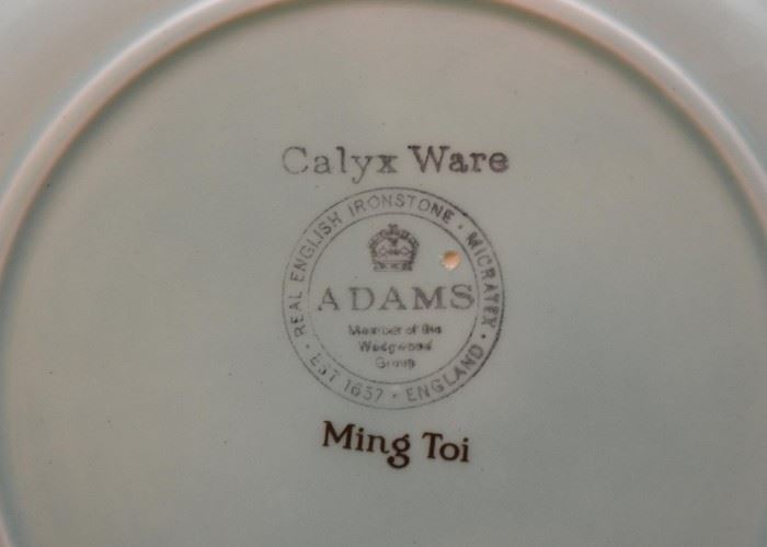 Adams Calyx Ware English Ironstone Shallow Bowls (Ming Toi Pattern) 