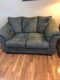 Ashley Furniture Olive Green Contemporary Loveseat