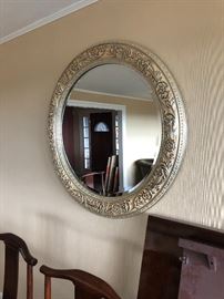 Oval beveled mirror 38" diameter