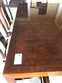 close up of the Baker dining table