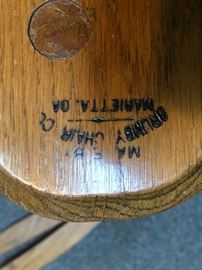 Antique oak rocker by Brumby