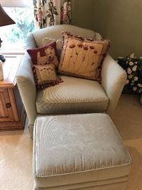 Custom chair and ottoman