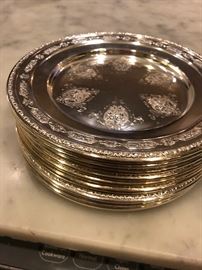 Sterling silver chargers. Two sizes - 6 1/2" and 11"