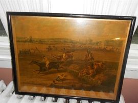Last Grand Steeple Chase Litho
