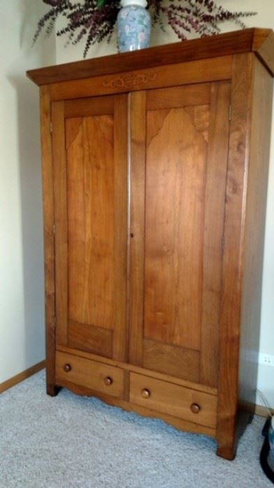 Antique armoire with shelves. Many uses