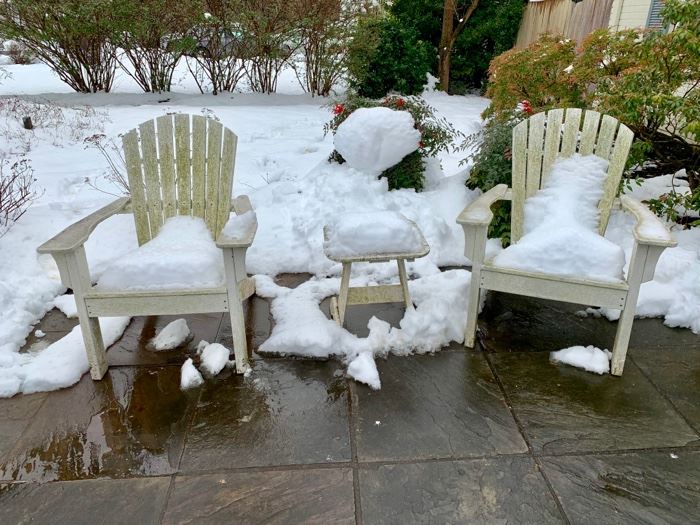 Adirondack chairs and table set (needs a little power washing)