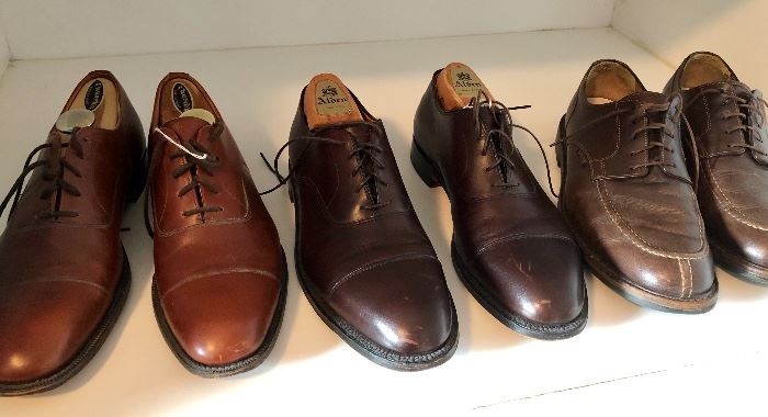 Name brands, Alden, Churchill and Mephisto and more. Size 10-11, mostly 10.5