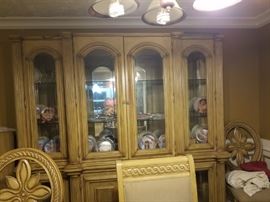Beautiful large lighted china cabinet