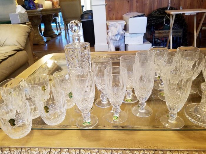 Large set of Waterford Colleen pattern crystal 
