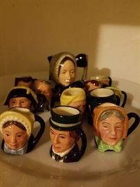 Miniature Royal Doulton toby mugs