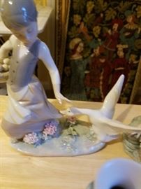 Lladro girl with goose