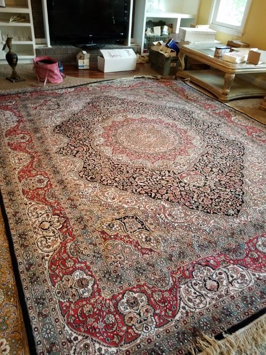 Beautiful silk 10'4x8.4 royal bijar rug