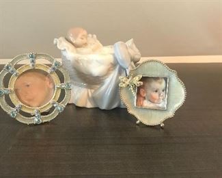 Jay Strong Water Little frames and Lladro baby. 