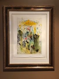 SALVADOR DALI Litho signed numbered  Size: 31x38 Titled ALIYAH: Land Comes to Life 